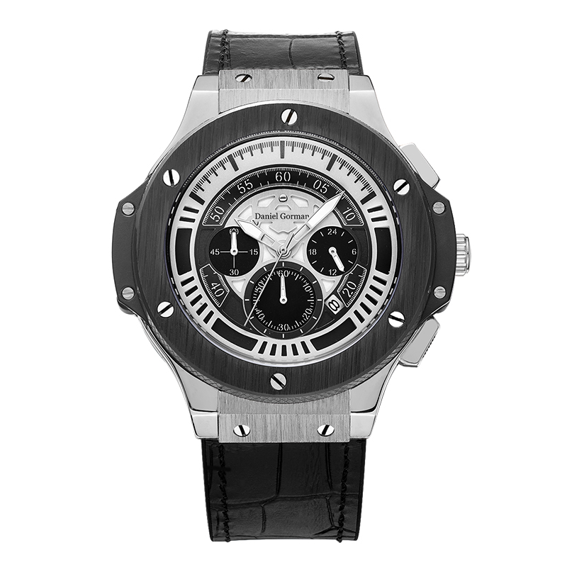 Značka Daniel Gormantop Luxury Sport Watch Men Vojenské hodinky Blue Rubber popruh Automatické vodotěsné hodinky RM2204