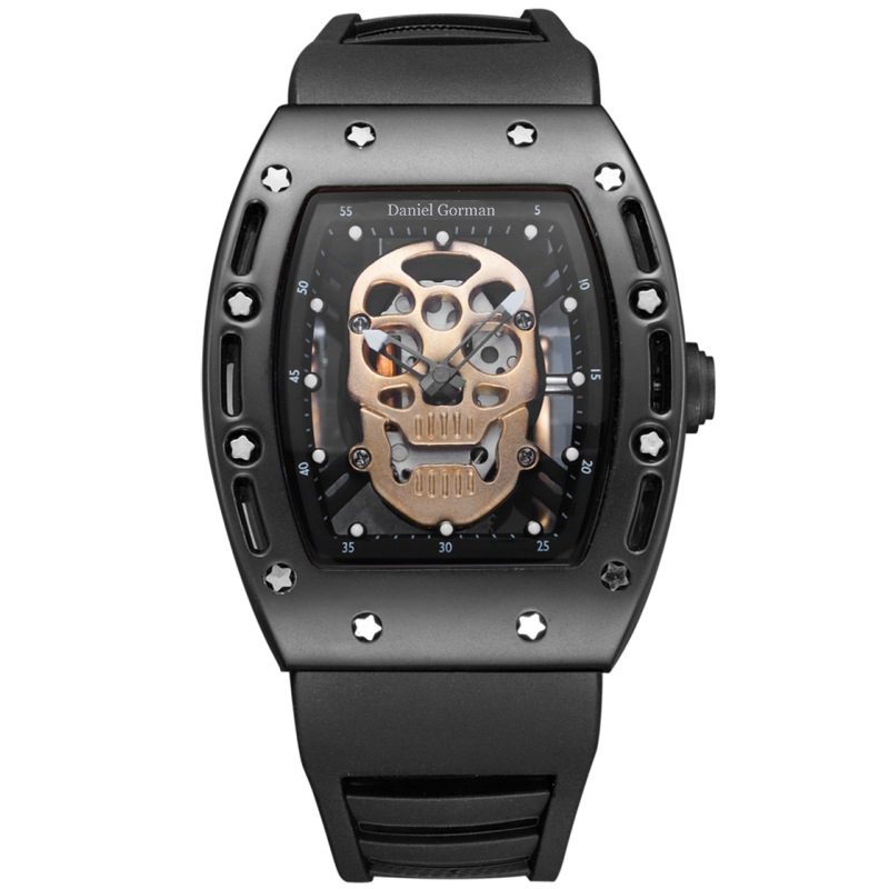 Fashion Skull Men \\\\\'s Quartz Watch Daniel Gorman Go11 Creative Dial Watch for Men Clock Gold Life Waterproof Muži
